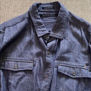 DENIM BUTTON DOWN SHIRT